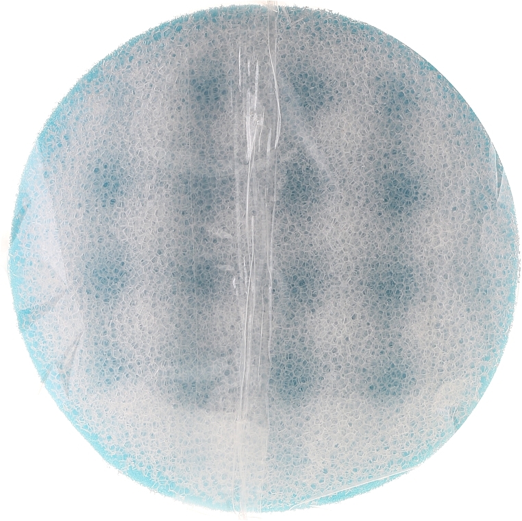 Round Shower Sponge, white-blue - Cari — photo N2