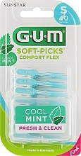 Rubber Interdental Brushes, size S, 40 pcs - Sunstar Gum Soft-Picks Comfort Flex Cool Mint — photo N1