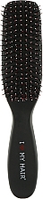 Hair Brush "Spider Soft", 9-rows, matte, black - I Love My Hair — photo N1