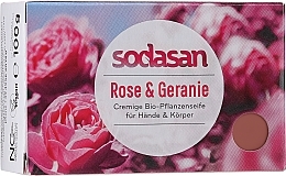 Hand & Body Cream Soap 'Wild Roses' - Sodasan Cream Wild Roses Soap — photo N1