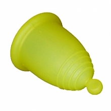 Menstrual Cup with Ball, size L, yellow - MeLuna Soft Menstrual Cup Ball — photo N1