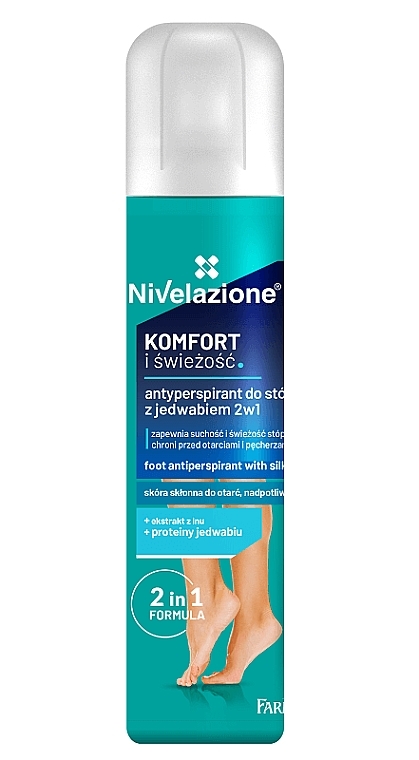 2-in-1 Silk Foot Antiperspirant - Farmona Nivelazione Komfort Deo — photo N1