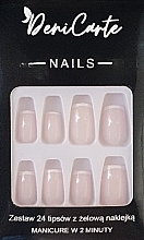 Square Nail Tips, 24 pcs. - Deni Carte Nails 7202 — photo N1