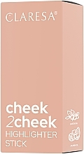 クリームハイライタースティック - Claresa Cheek2Cheek Highlighter Stick — photo N2