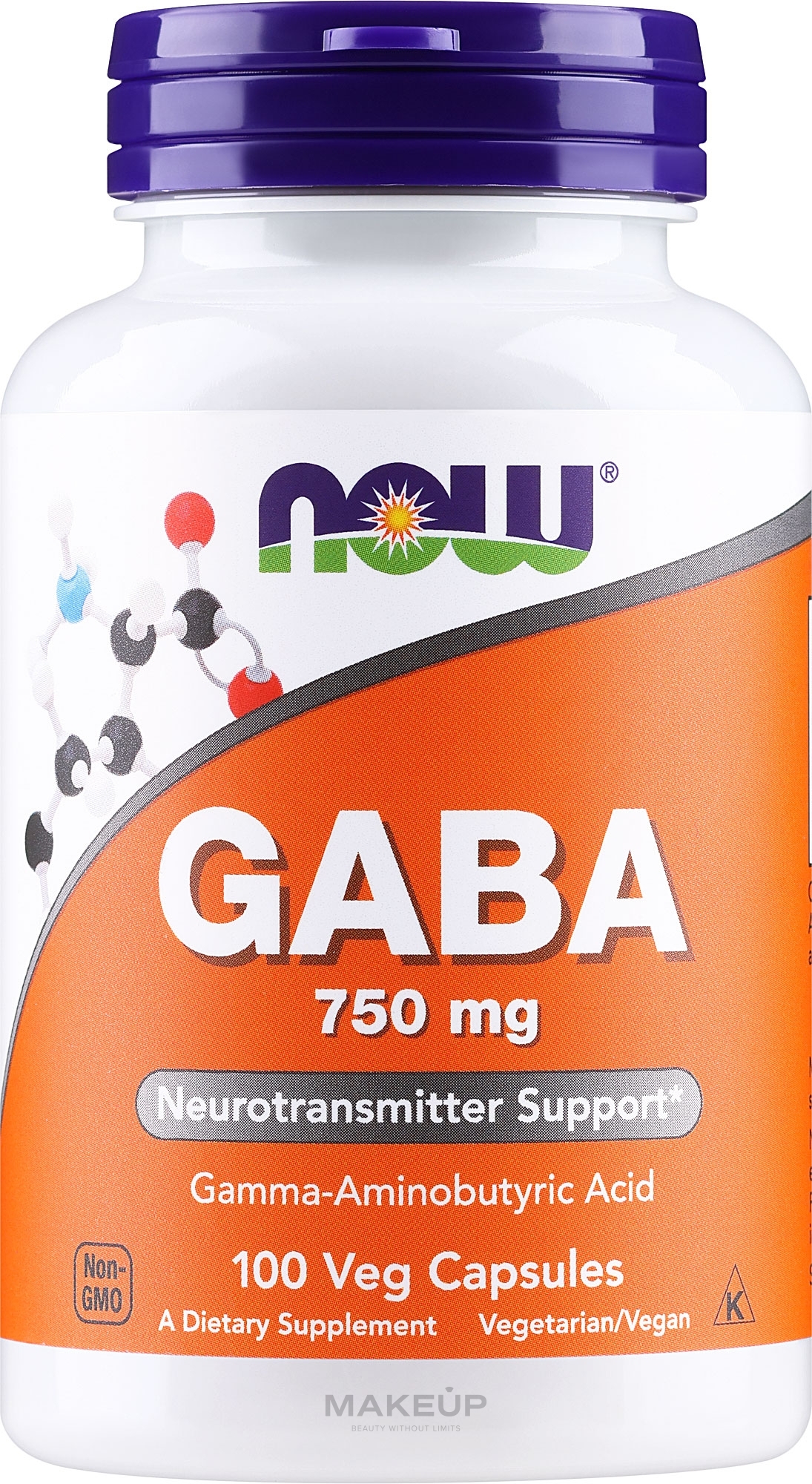 Capsules GABA 750mg - Now Foods GABA 750 mg — photo 100 szt.