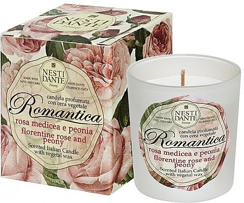 Scented Candle "Florentine Rose & Peony" - Nesti Dante Romantica Florentine Rose & Peony — photo N1