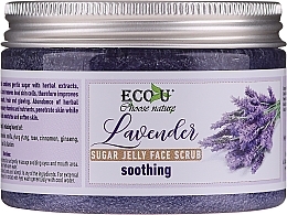 Soothing Face Scrub with Sugar Jelly and Lavender - Eco U Soothing Lavender Sugar Jelly Face Scrub — photo N2