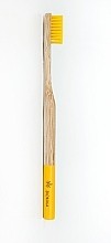 Fragrances, Perfumes, Cosmetics Medium Bamboo Toothbrush, yellow - Biomika Natural Bamboo Toothbrush