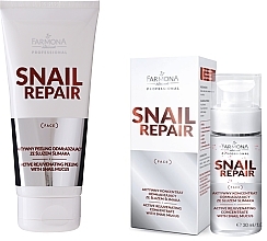 Fragrances, Perfumes, Cosmetics Set - Farmona Professional Snail Repair (peel/200ml + conc/30ml)