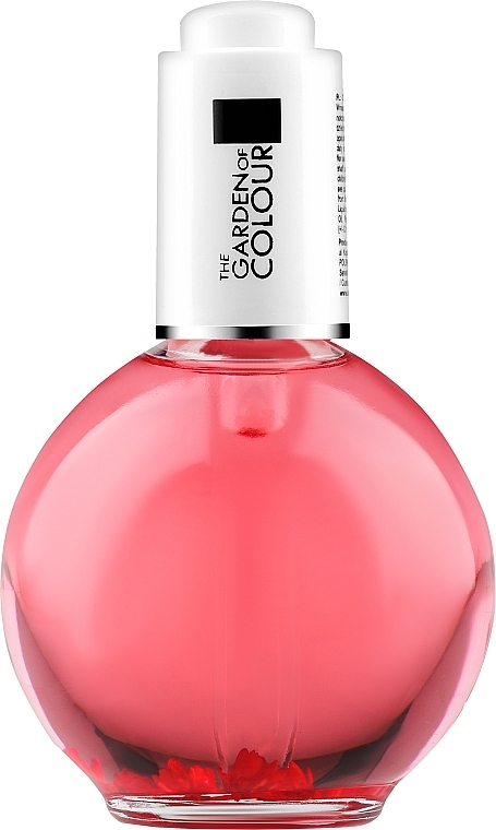 Nail and Cuticle Oil with Flowers "Raspberry" - Silcare Cuticle Oil Raspberry Light Pink — photo N1