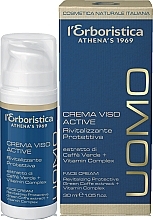 Fragrances, Perfumes, Cosmetics Revitalizing & Protective Face Cream with Green Coffee Complex & Vitamins - Athena's L'Erboristica Uomo