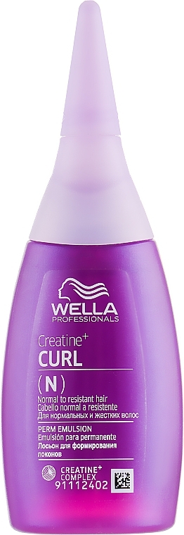 Hair Curling Stabilizer-Emulsion - Wella Professionals Creatine+ Curl (N) Perm Emulsion — photo N1