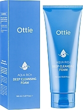 Fragrances, Perfumes, Cosmetics Whitening Face Cleansing Foam - Ottie Aqua Rich Whitening Foam Cleanser