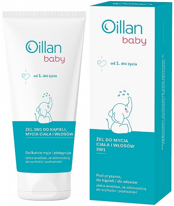 Bathing, Body & Hair Wash Baby Gel 3in1 - Oillan Baby — photo N1