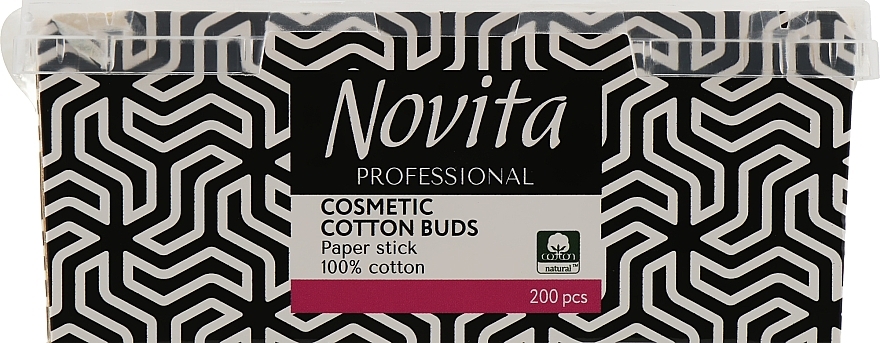 Cotton Puds, 200 pcs - Novita Cosmetic Cotton Buds — photo N1