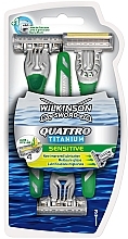 Shaving Razor - Wilkinson Sword Quattro Titanium Sensitive — photo N1