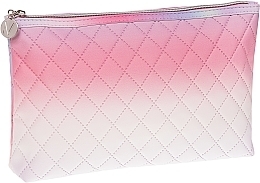 Quilted Cosmetic Bag, pink-white - Inter-Vion Pastel Ombre — photo N1