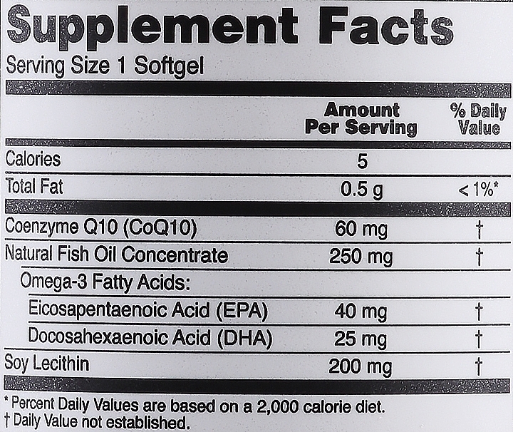 Coenzyme Q10, 60 mg, 60 softgels - Now Foods CoQ10 With Omega-3 — photo N3