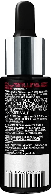 Hair Follicle Boosting Serum - Pharma Group Laboratories Aminotein + Impulse 1000 Hair & Scalp Serum — photo N2