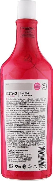 Lotus Sulfate-Free Shampoo for Hair Loss - Inoar Resistance Lotus Flower Shampoo — photo N4
