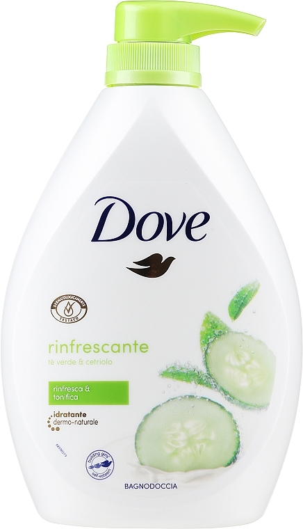 Shower Gel, with dispenser - Dove Refreshing Cucumber & Green Tea Shower Gel — photo N2