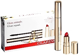 Fragrances, Perfumes, Cosmetics Makeup Set - Clarins Glam Squad (mascara/8ml + lipstick/5ml)