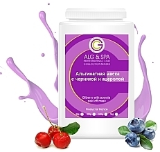 Fragrances, Perfumes, Cosmetics Blueberry & Acerola Alginate Mask - ALG & SPA Professional Line Collection Masks Bilberry With Acerola Peel off Mask