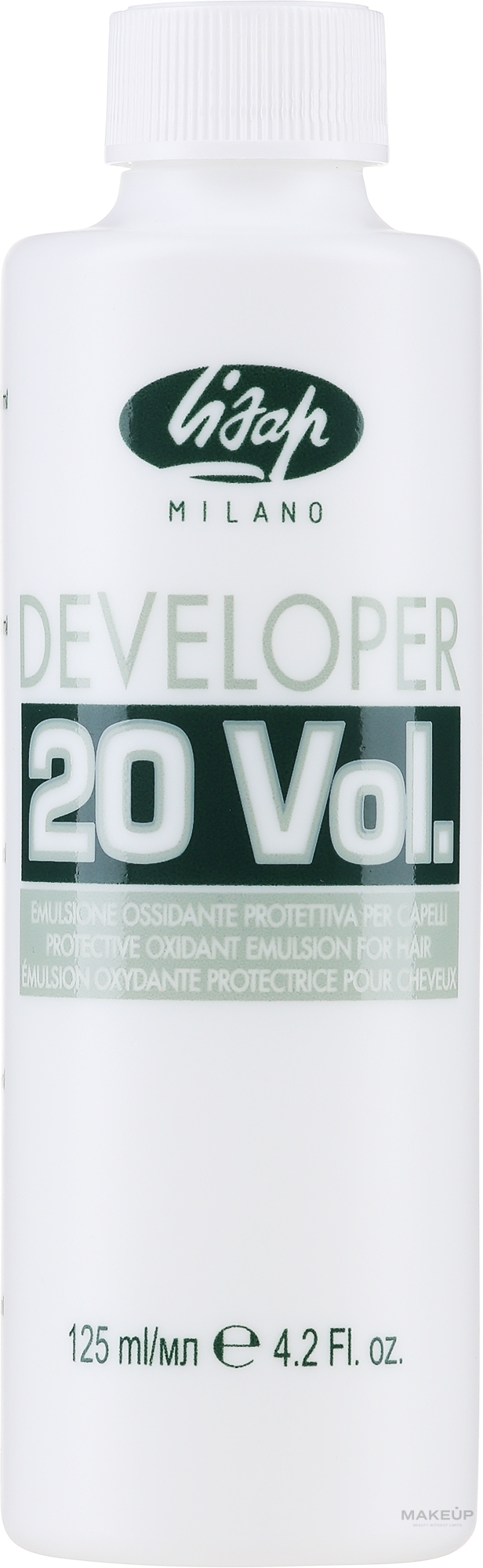 Oxydant Emulsion 6% - Lisap Developer 20 vol — photo 125 ml