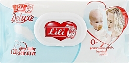 Fragrances, Perfumes, Cosmetics Calendula Extract & Vitamin E Baby Wet Wipes with Valve, 120 pcs - Lili Deluxe