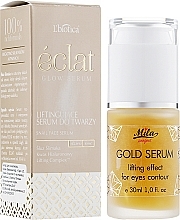 Lifting Face Serum with Nail Mucin, Hyaluronic Acid and Lifting Complex - L'biotica Eclat Glow Serum Lifting Face Serum — photo N2