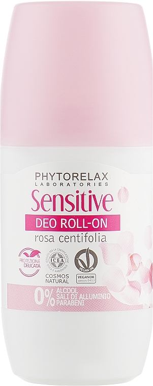 Roll-On Body Deodorant - Phytorelax Laboratories Sensitive Deo Roll-On Rosa Centifolia — photo N1