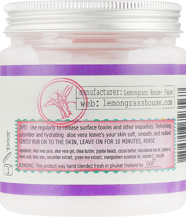 Jojoba Body Scrub "Mangosteen" - Lemongrass House Mangosteen Moisturising Jojoba Bead Body Scrub — photo N2