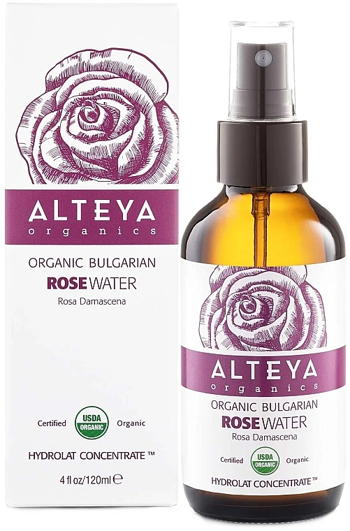 Rose Hydrolate - Alteya Organic Bulgarian Organic Rose Water Glass Spray — photo N1