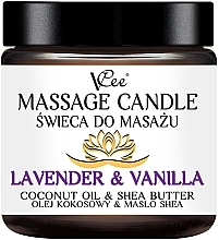 Fragrances, Perfumes, Cosmetics Lavender & Vanilla Massage Candle - VCee Massage Candle Lavender & Vanilla Coconut Oil & Shea Butter
