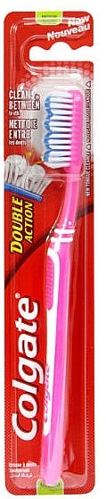 Toothbrush, pink - Colgate Double Action Medium — photo N1