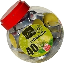 Fragrances, Perfumes, Cosmetics Tea Lights in Jar 'Citronella', 40 pcs. - Admit Tea Light Citronella