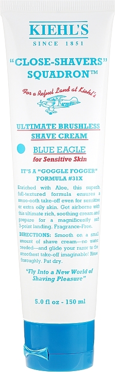 Shaving Cream - Kiehl's Ultimate Brushless Shave Cream Blue Eagle — photo N1