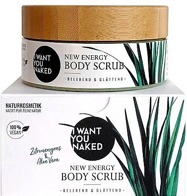 Body Scrub 'Lemon Grass & Aloe Vera' - I Want You Naked New Energy Body Scrub — photo N1