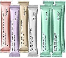 Fragrances, Perfumes, Cosmetics Face Mask Set - Ame Pure Jelly Glow Rubber Mas Mix (f/mask/4x15g + hyal/acid4x25ml)