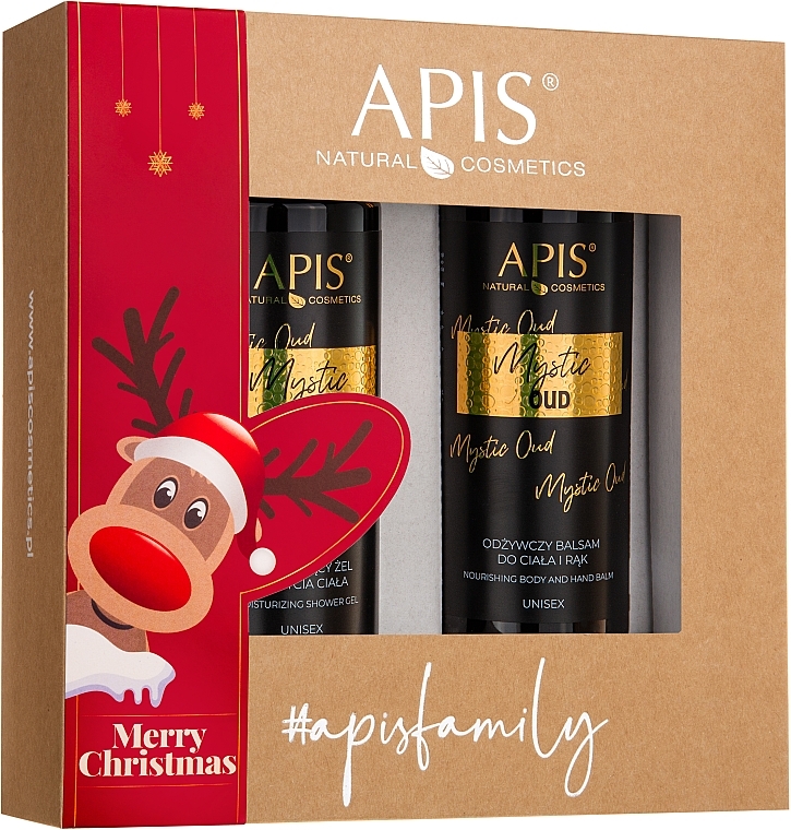 Set - APIS Professional Mystic Oud Merry Christmas Set (sh/gel/300ml + b&h/balm/300ml) — photo N1