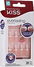 Fake Nails Set "Ultra Long-Lasting French Manicure" - Kiss Everlasting French Nail Kit — photo N1