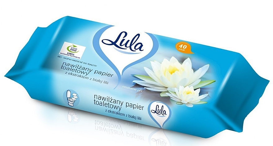 Wet Toilet Paper with White Lily Extract, 40 pcs - LULA — photo N7