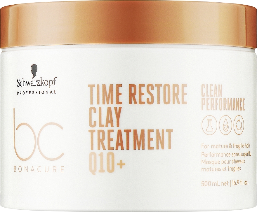Hair Mask - Schwarzkopf Professional Bonacure Time Restore Clay Treatment Q10+ — photo N2