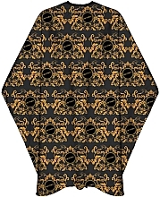 Fragrances, Perfumes, Cosmetics Hairdressing Cape, Black & Gold, 135x150 cm - Detreu Barber Peleryna Black Gold