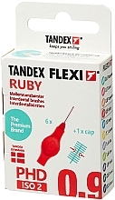 Interdental Brush, 0.9 mm, Ruby - Tandex Flexi Super Fine Ruby — photo N1