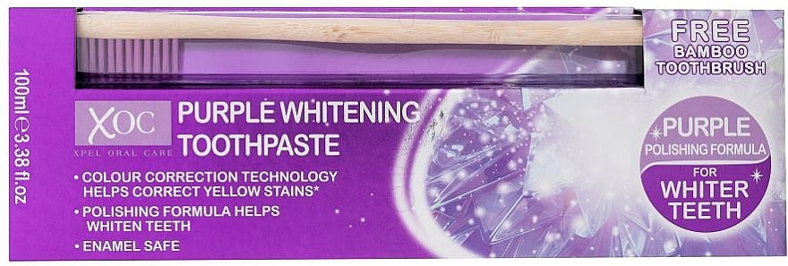 Set - Xpel Marketing Ltd XOC Purple Whitening (t/paste/100ml+ t/brush) — photo N1