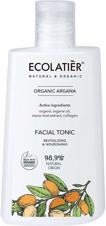 Regeneration and Nourishment Face Toner - Ecolatier Organic Argana Revitalizing And Nourishing Facial Tonik — photo N1