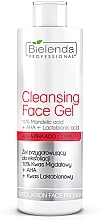 Exfoliating Gel 10% with Almind Acid + AHA + Lactobionic Acid - Bielenda Professional Exfoliation Face Program Cleansing Face Gel — photo N1