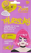 Fragrances, Perfumes, Cosmetics Hydrogel Panthenol & Blueberry Eye Patches "Active Thursday" - 7 Days Hydrogel Eye Patches