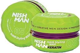 Fragrances, Perfumes, Cosmetics Hair Styling Wax - Nishman Hair Styling Wax 05 Keratin